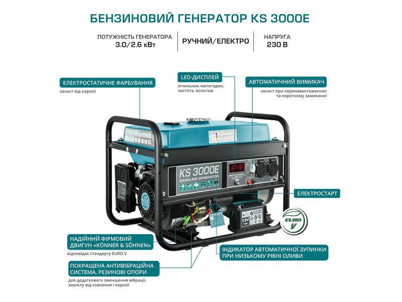 Бензиновий генератор KS 3000E 52 фото
